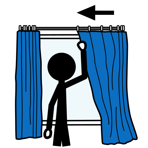 draw the curtain