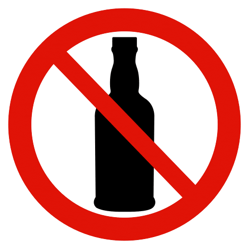 No alcohol allowed