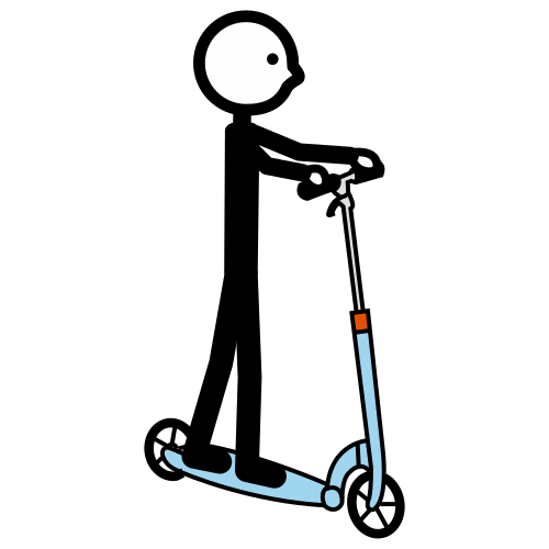 ride a scooter