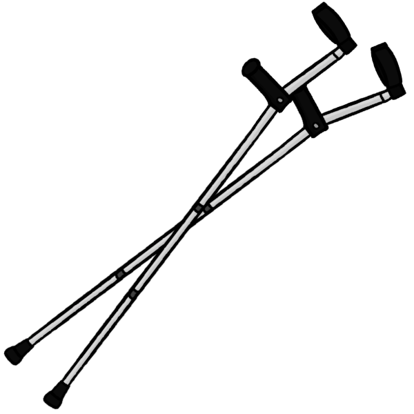 forearm crutches (light grey)