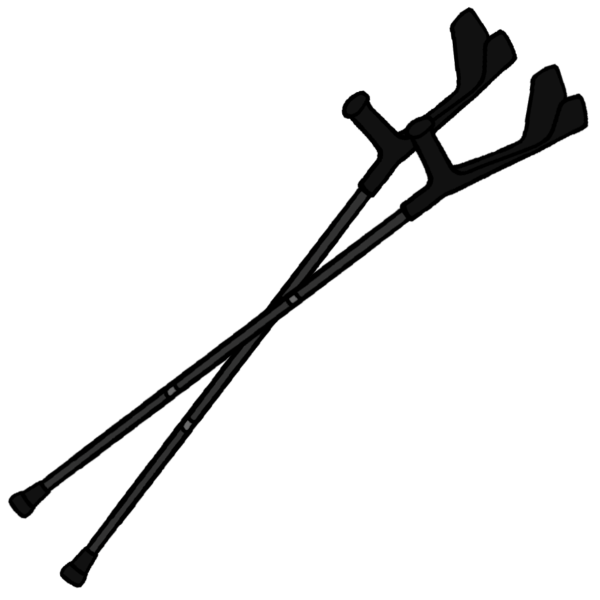 forearm crutches (dark grey)