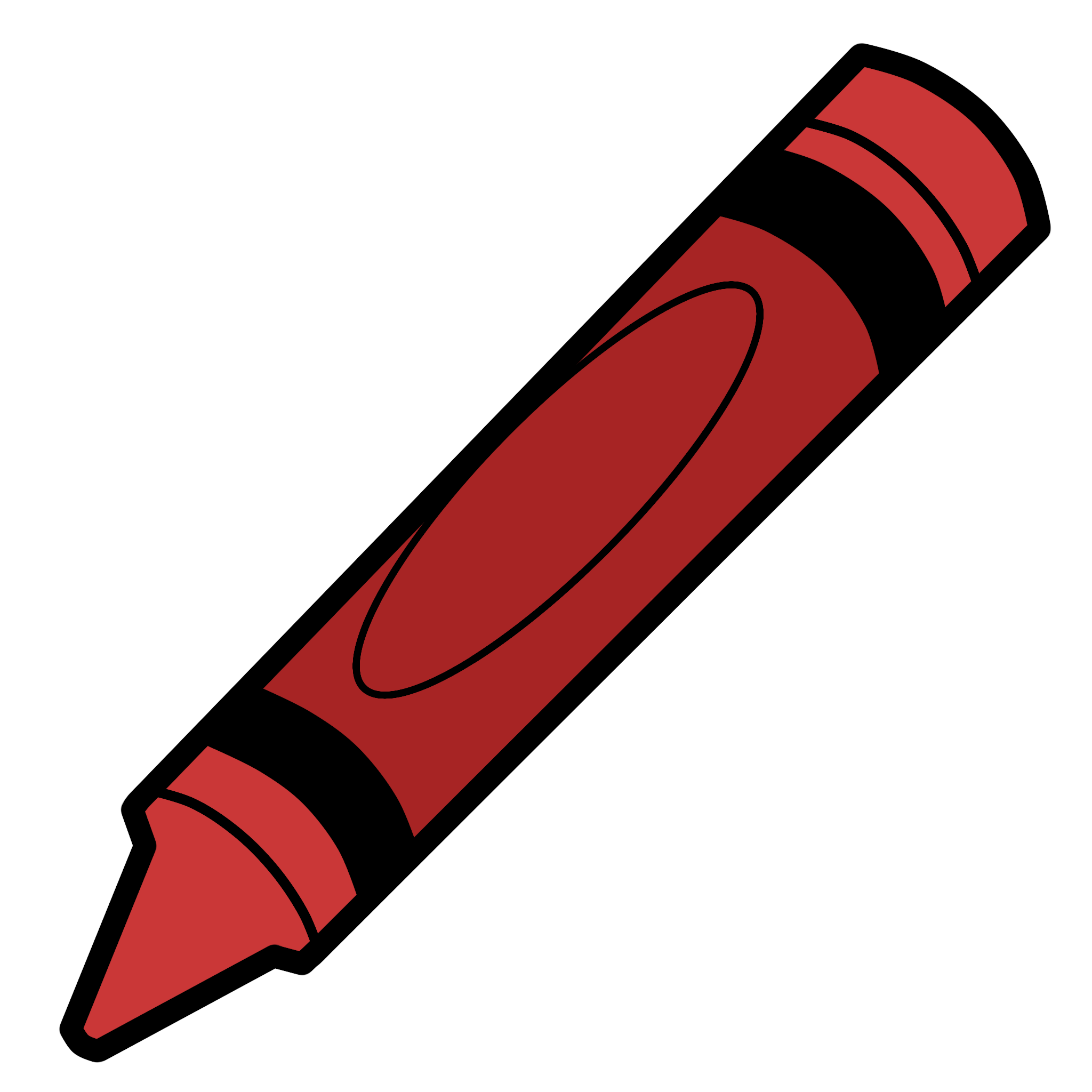 crayon (red)