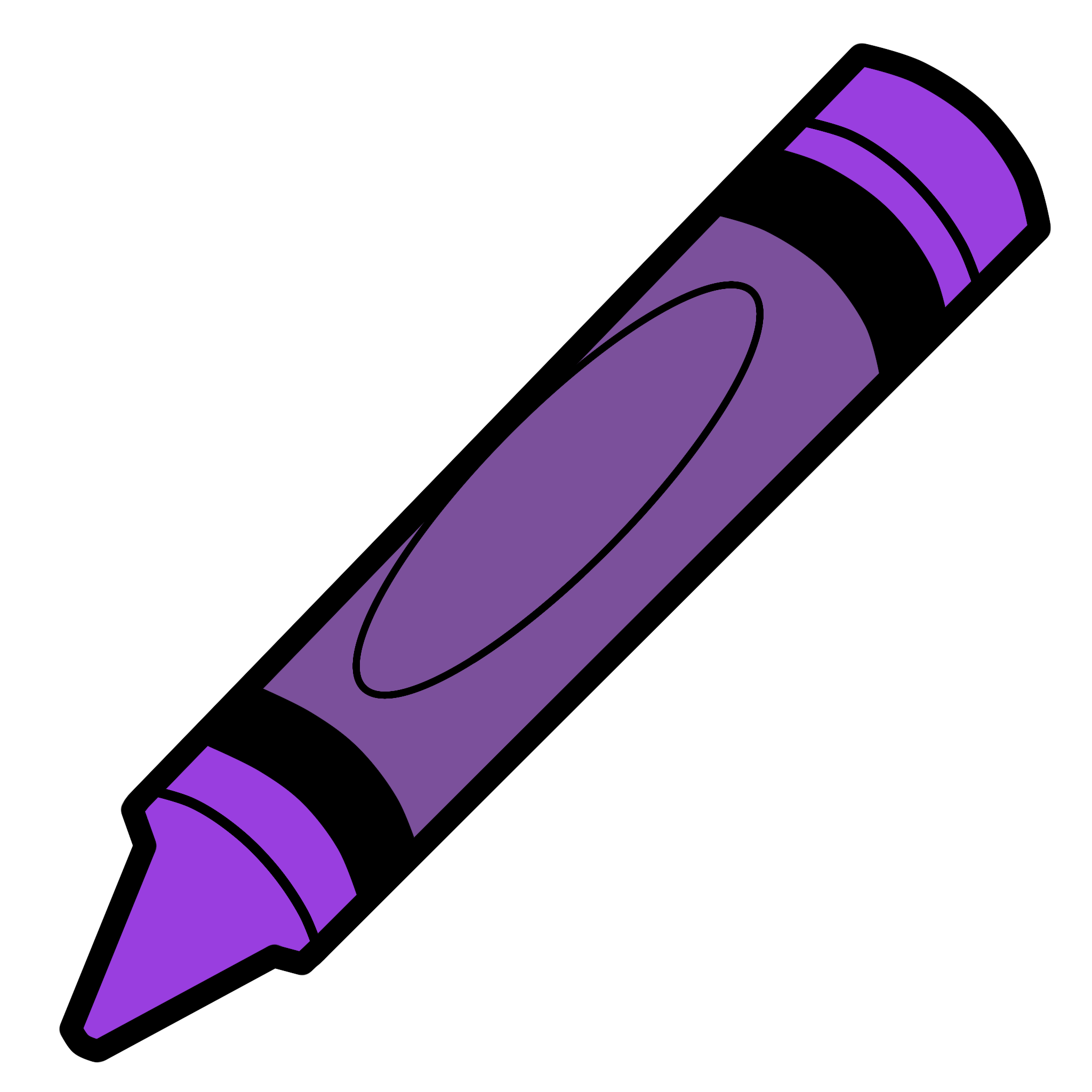 crayon (purple)
