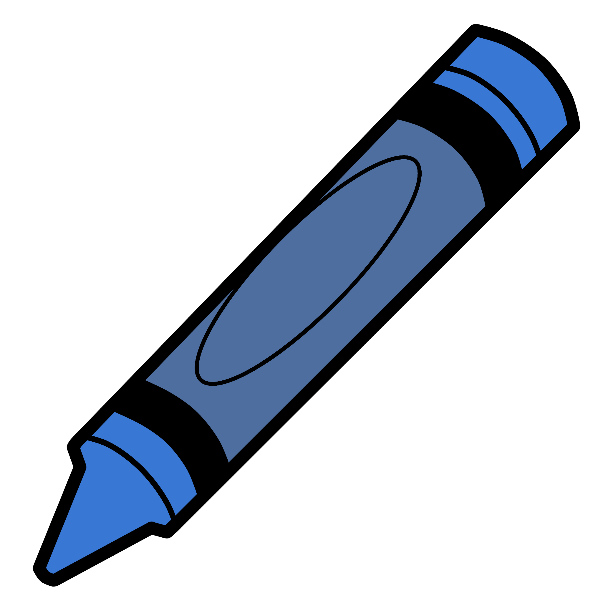 crayon (blue)