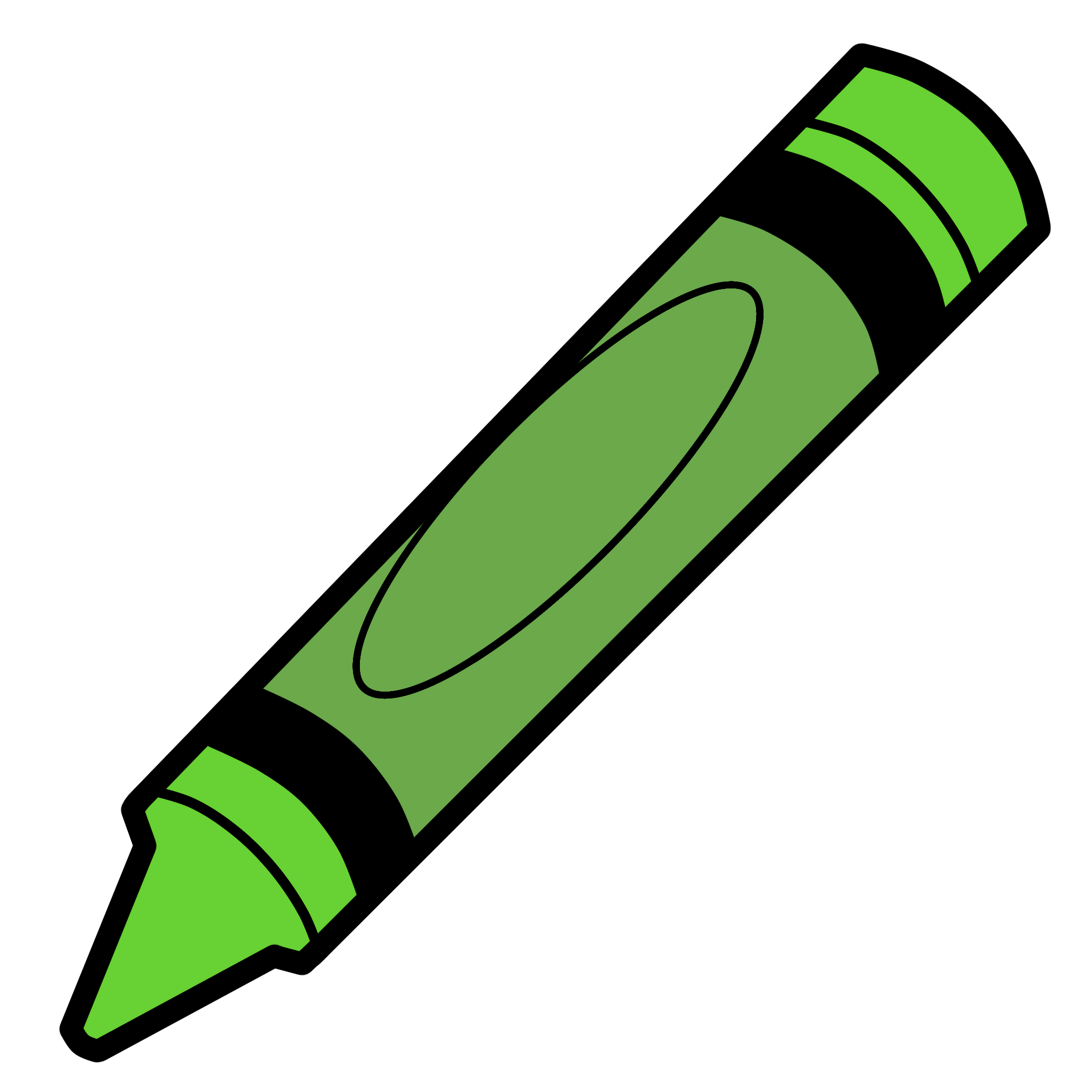 crayon (green)