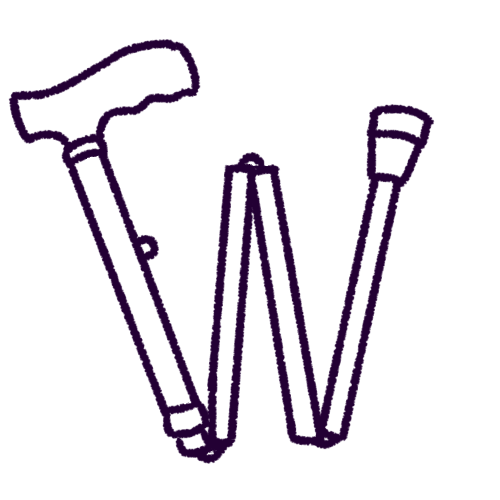 [symbol template] folding cane