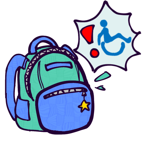 I need to keep my backpack with me because of my disability