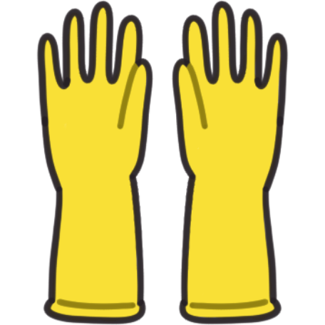 rubber dish gloves