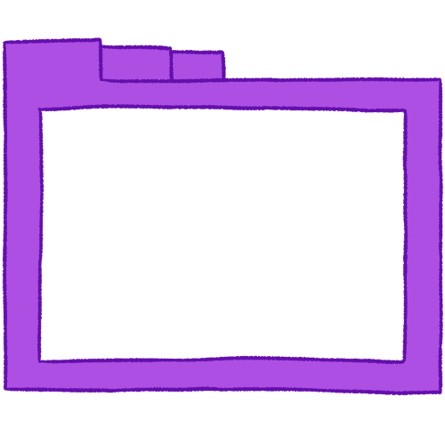 [symbol template] purple folder (thin lines)