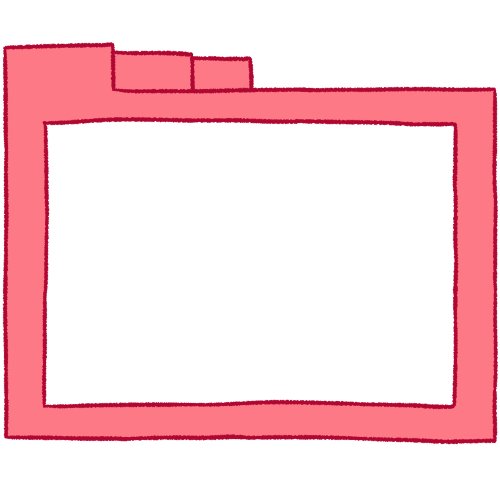 [symbol template] pink folder (thin lines)