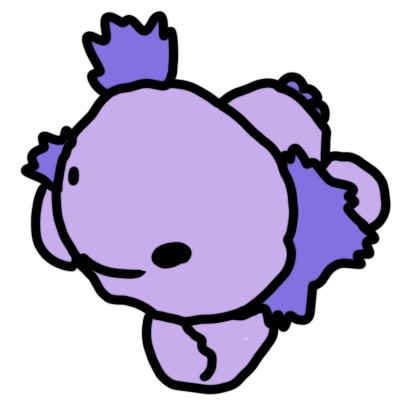 purple axolotl plush