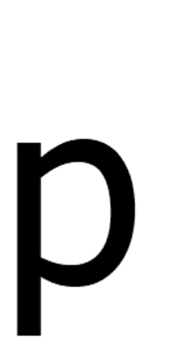 p lower case