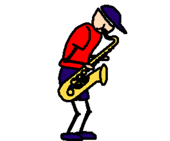 playing the saxophone