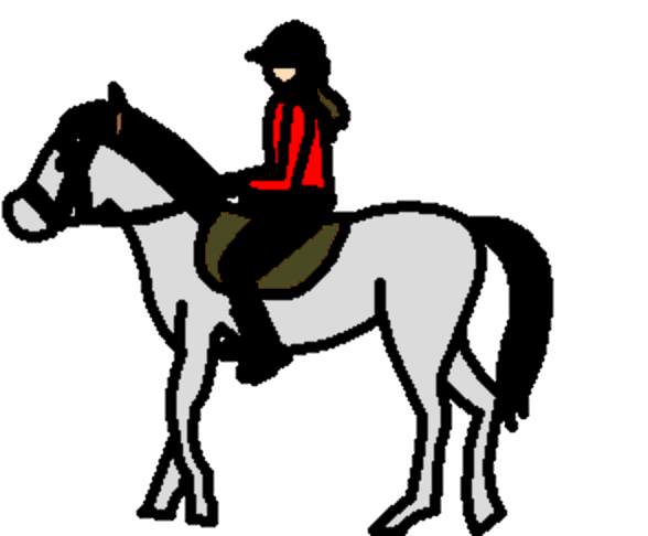 riding a horse