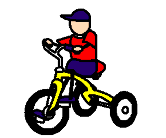 riding a tricycle