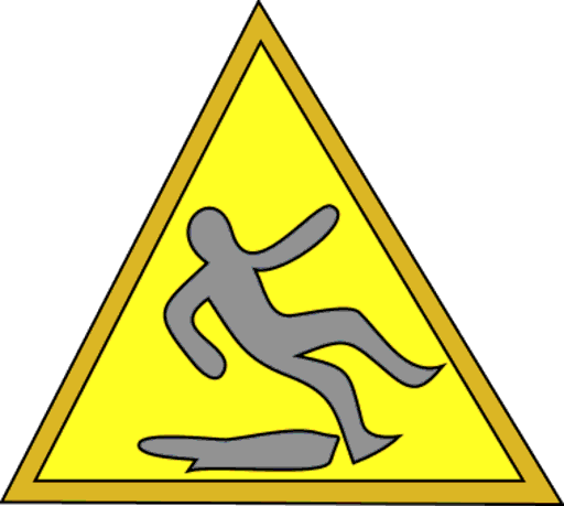 slippery
