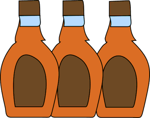 syrup bottles