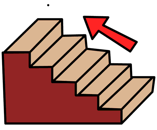 upstairs
