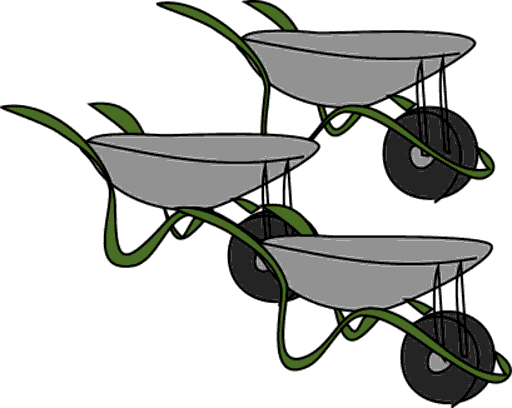 wheelbarrows