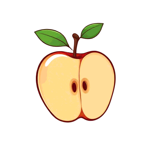 half an apple