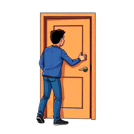 closing a door