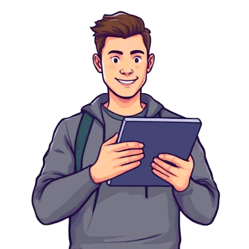 holding a tablet