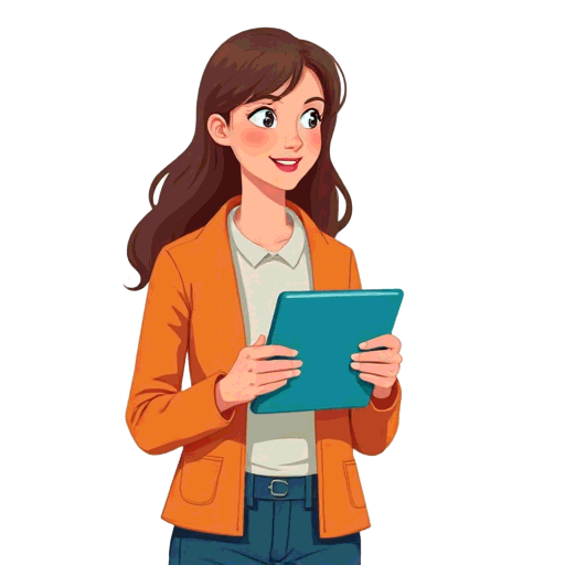 holding a tablet