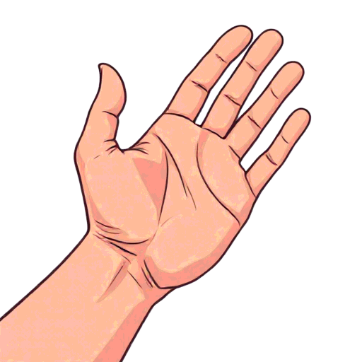 holding out a hand