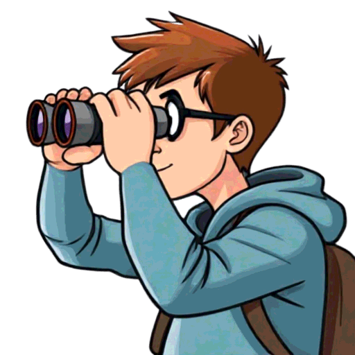 looking through some binoculars