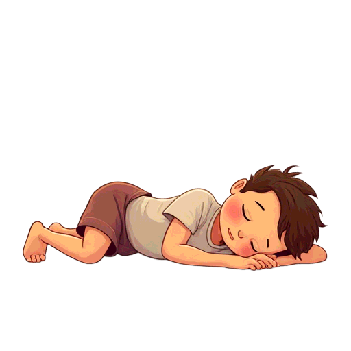 lying down