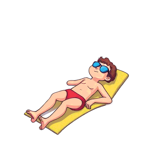 sunbathing