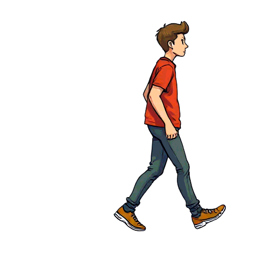 walking from left to right