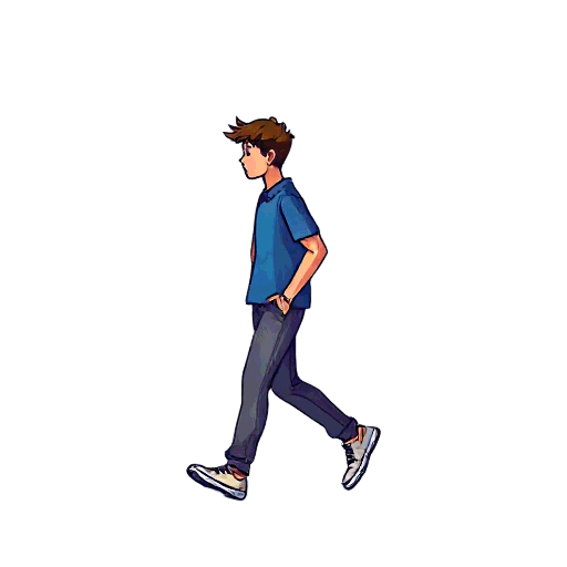 walking round a corner