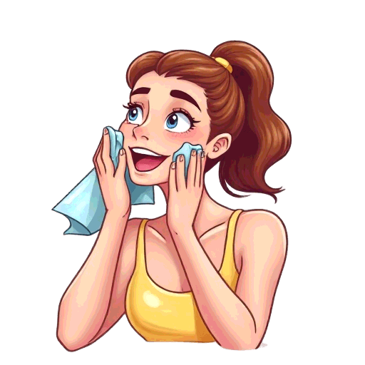 washing face