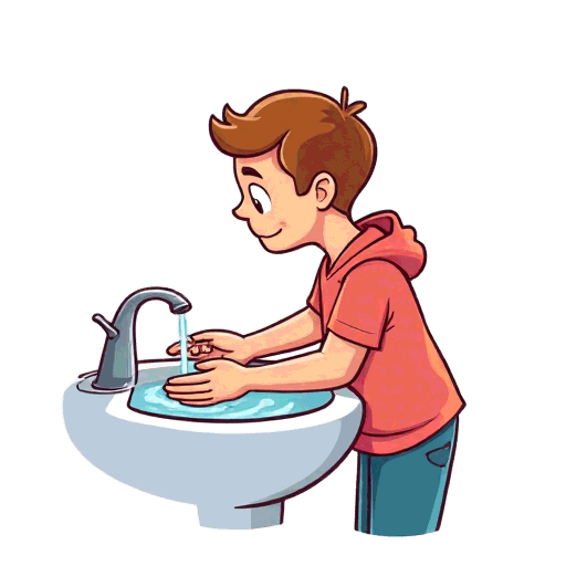 washing hands