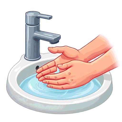 washing hands