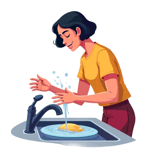 washing up