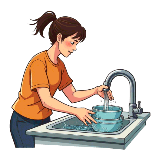 washing up
