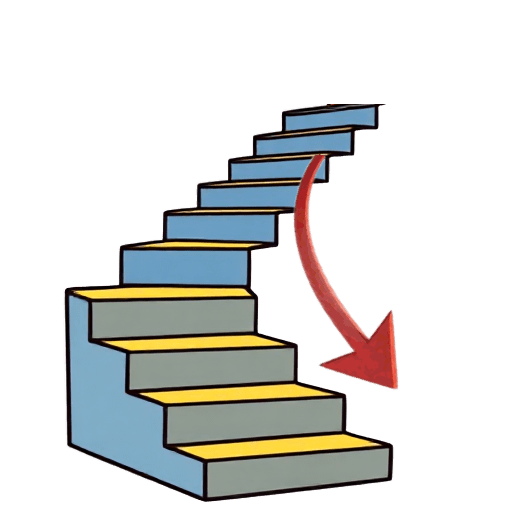 downstairs