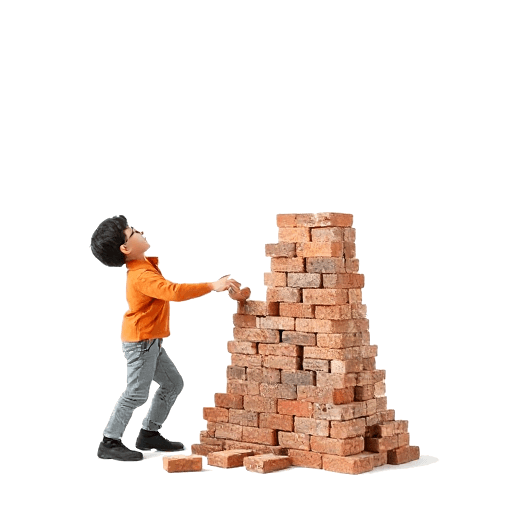 building a tower of bricks