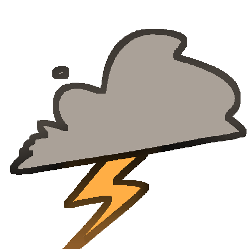 cloud with lightning bolt