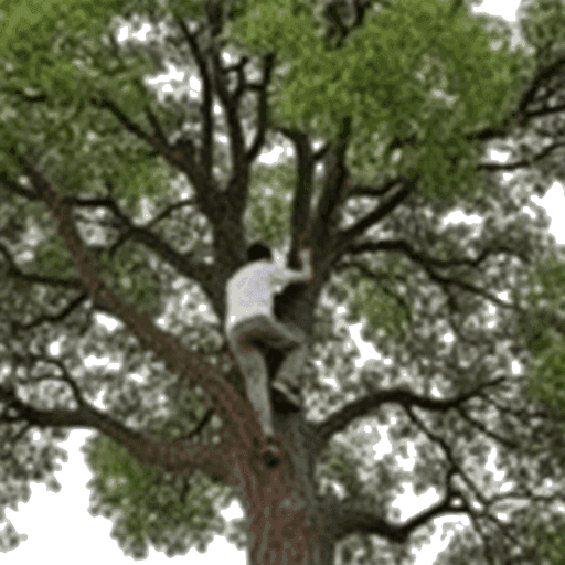 climbing a tree