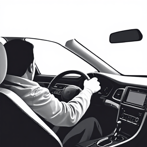 driving a car