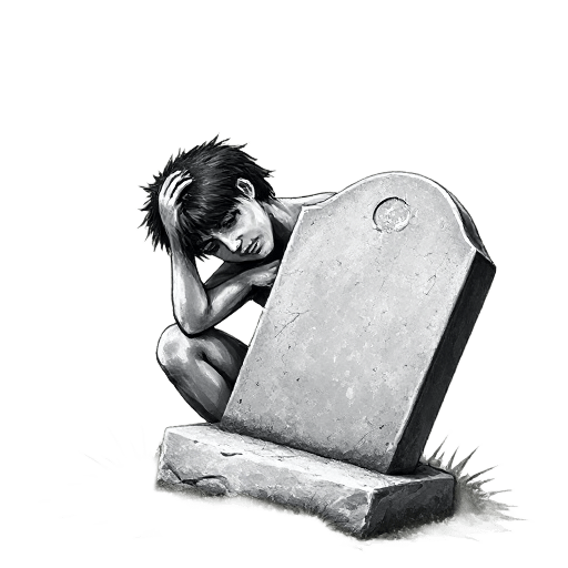 dying gravestone