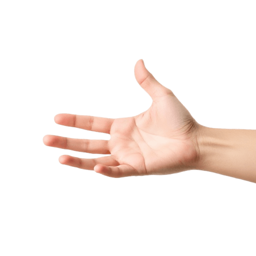holding out their hand