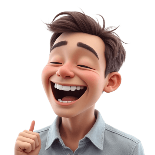 laugh at something