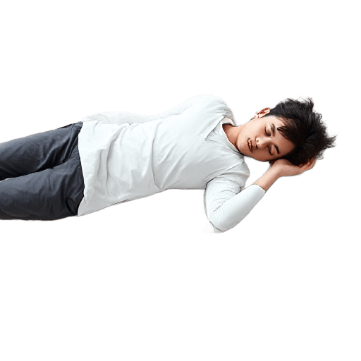 lying down