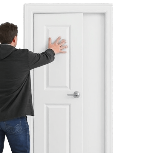 shutting a door