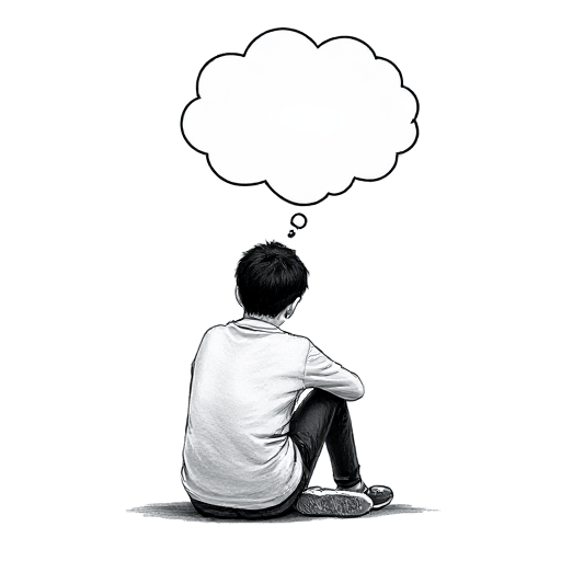 sitting down thought bubble