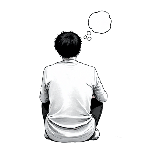 sitting down thought bubble
